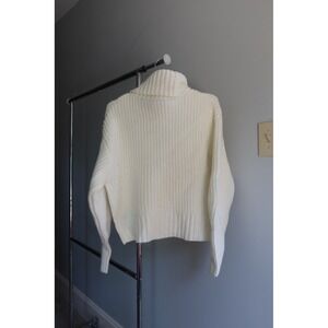 Elie Tahari Ivory Ribbed‎ Sweater NWT M Wool EH424196 Winter Fall Authentic